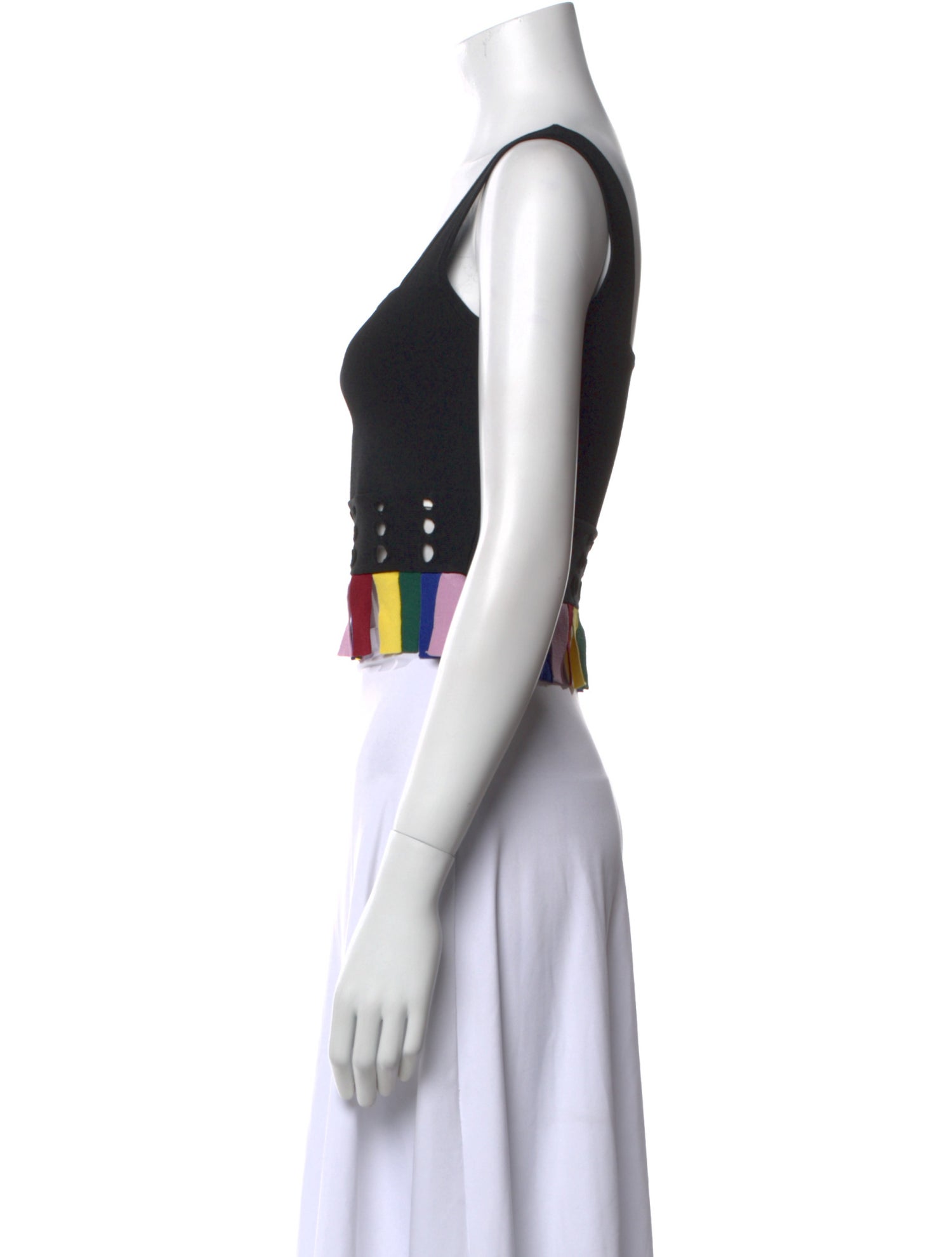 Staud Printed Square Neckline Crop Top